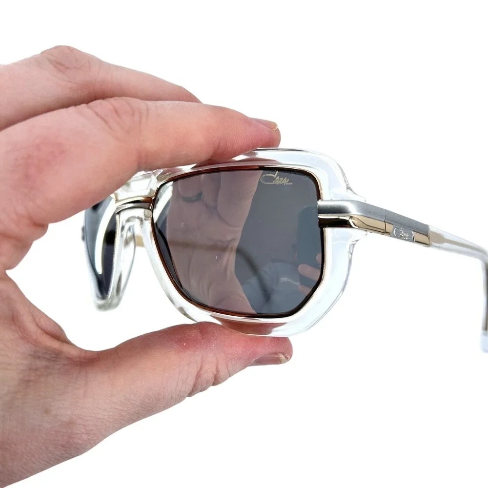 Vintage‎ Cazal Aviator Mirrored Gold Clear Mens Sunglasses Navigator Hip Hop Y2K